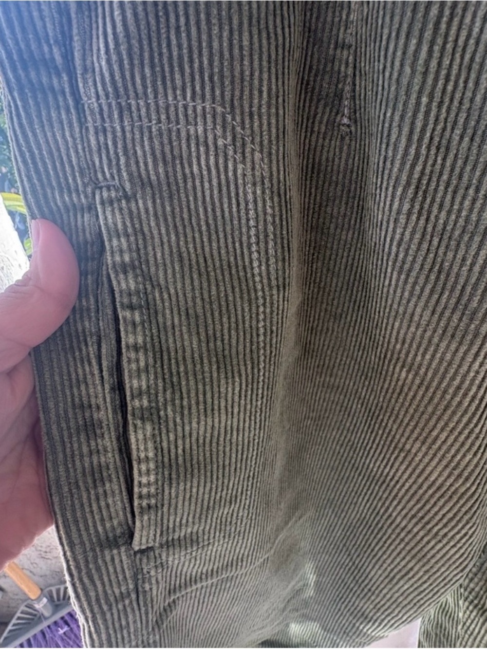 We The Free, Osaka Olive Green Corduroy barrel pants. - Picture 4 of 10